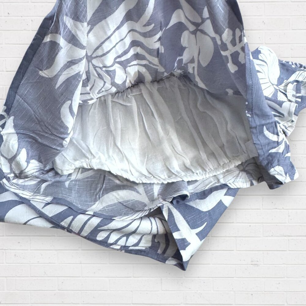 Kiwi & Punch Blue White Tropical Two-Piece Set Wide Leg Crop Coastal Resort Chic - Picture 6 of 9